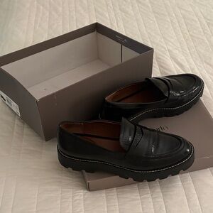 Franco Sarto Glossy Black Loafers